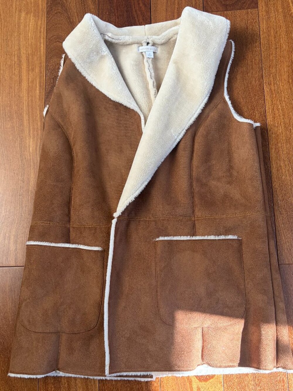 Westport 1962 faux brown long sherpa fur long vest